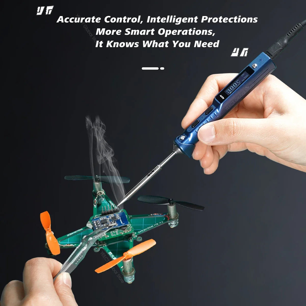 Original TS101 Soldering Iron 90W Mini Thermostat LCD Displays TS100 TS 101 Soldering Iron with PD Plug Tip Set Miniware