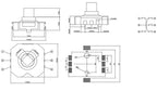 SKRHABE010 5 way direction SMD tact switch Push button joystick in multi 7x7,7*7*5mm Handy Phone Digital