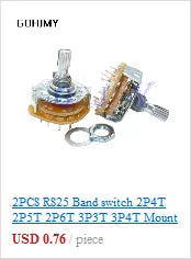LA42DWQ-22 1K 2K 5K 10K 20K 50K 100K 200K 22mm Diameter Pots Rotary Potentiometer Converter Governor Inverter Resistance Switch