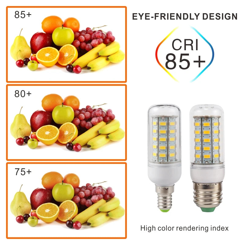 E27 E14 LED Corn Bulb 24 36 48 56 69 72 LEDs SMD 5730 220V Lampada LED Lamp Chandelier Candle LED Light Bulb