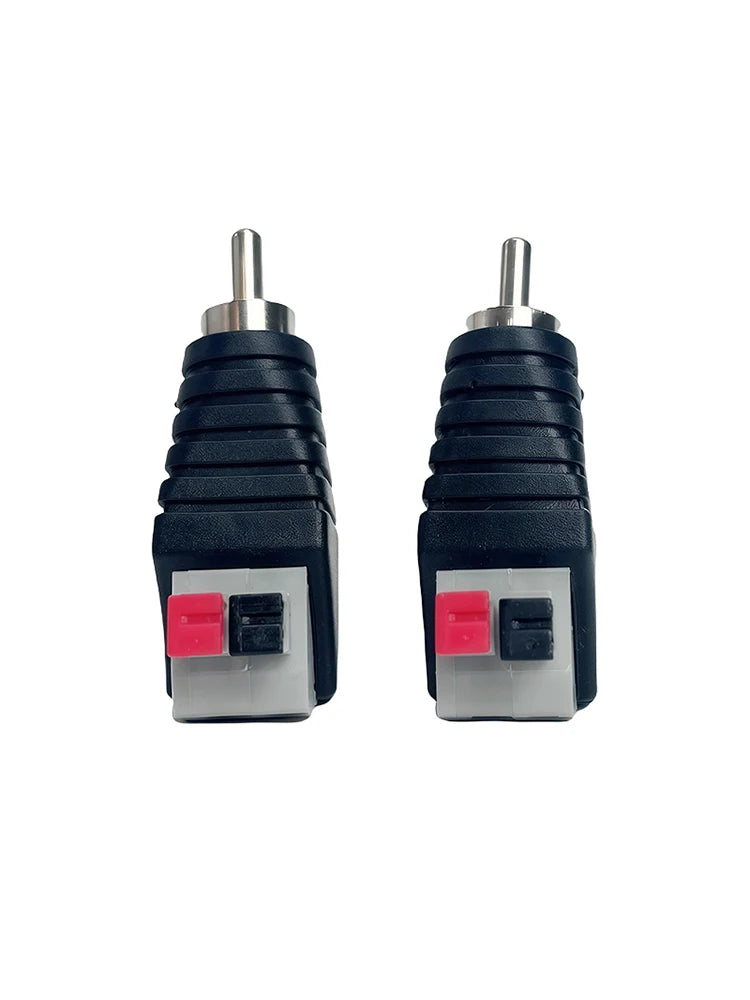 4/10/40 Pcs AV Audio Video Connector with Solderless Crimp - RCA Male/Female to Terminal Block for Speakers & Home Theater