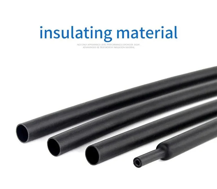 1M/5M 4:1 Black Heat Shrink Tube With Glue Thermoretractile Heat Shrinkable Tubing Dual Wall 4 6 8 12 16 18 20 24 32 36 40 52 72