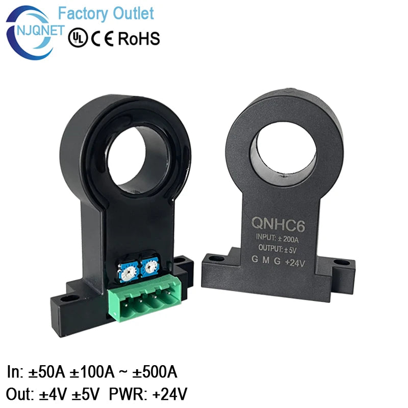 Hall Effect Current Sensor QNHC6 50A 100A 200A 300A 4V 5V Hall Current Transducer DC Current Transformer