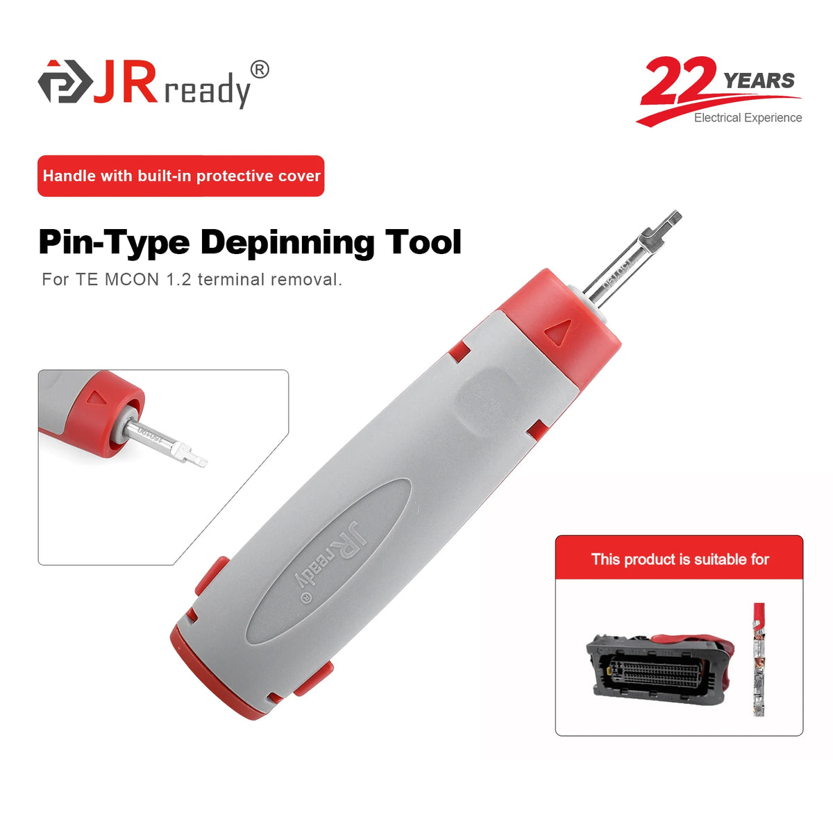 JRready JRconDRK Series Terminal Extraction Tool For Molex MX150L, MX150 motor terminal blocks and TE AMP, CPC series connectors