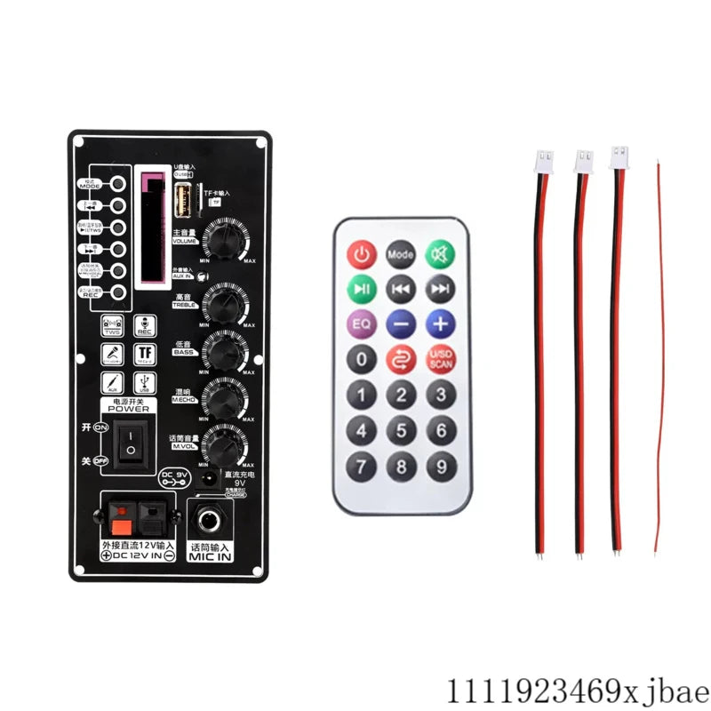 T01 DC 7.4-12V MP3 Bluetooth 5.3 Amplifier Decoder Board Car 2*25W Audio Decoding Board Support Bluetooth Call Microphone