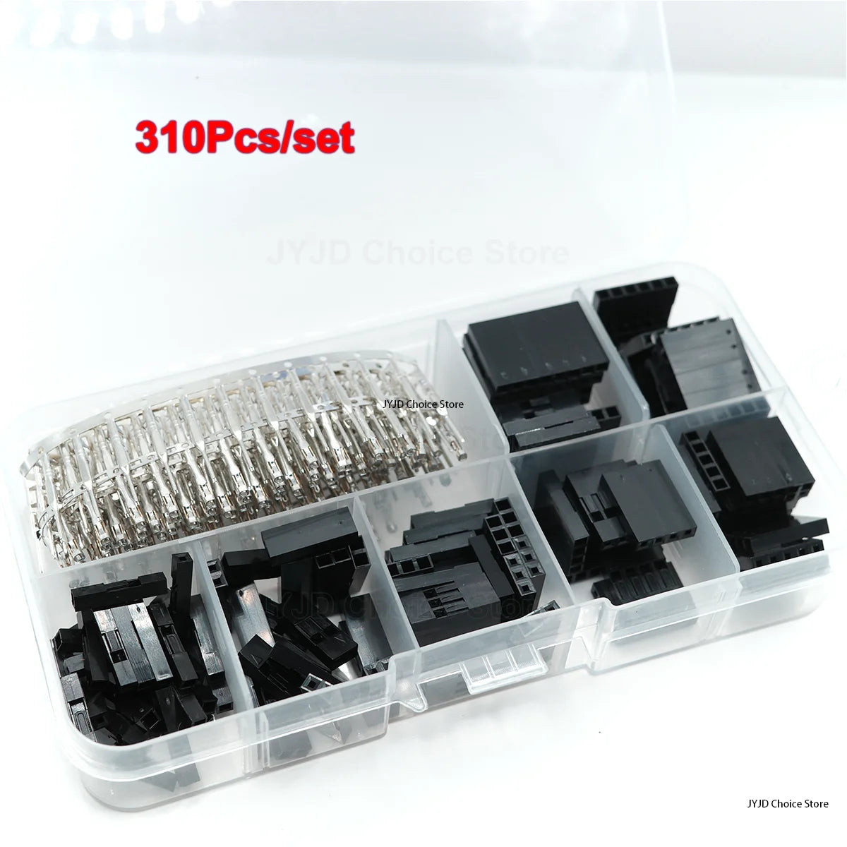 310Pcs/set 2.54mm Male+Female Dupont Wire Jumper Line Cable 1/2/3/4/5/6/8 Pin Header Connector Housing Electronic DIY Kit 310Pcs