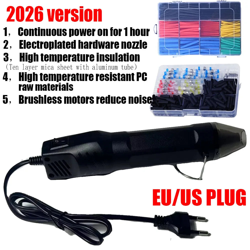 300W Hot Air Gun Portable Mini Heater for DIY Craft Embossing Shrink Wrapping PVC Multi Function Handheld Electrical Heat Tool