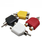 1 Male to 2 Female RCA Y Splitter AV Audio Video Adapter 1RCA Male to 2RCA Female Jack Plug Converter Cable Connector