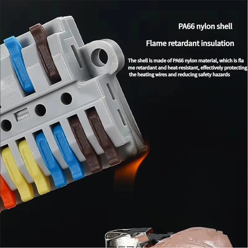 Multi-in Multi-out Quick Wire Connectors Universal Parallel Cable Splitter Splicing Electrical Wiring Terminal Block