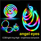 5V/12V WS2812 RGB COB Ring Light 27/48/74/96/120MM Individually Addressable with Built-in IC WS2812 WS2811 DC5V/12V RGB COB RING