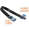 USB 3.0 male female conversion fpc elbow USB flat extension cable with 90 ° left and right bending USB port
