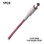 DC099 5.5 x 2.1mm/5.5x2.5mm DC power outlet male female connector adapter with 10cm/20cm Cable  5.5*2.1