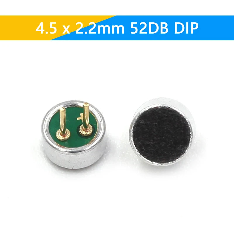10pcs 6x5/9x7/4.5x2.2/6x2.2mm 2 Pin Mic Capsule Electret Condenser Microphone Dip Smd 52db 56db With Mp3 Accessories