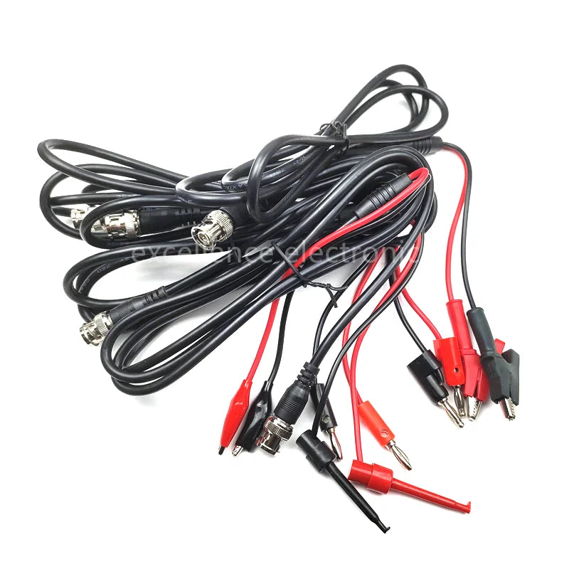BNC Q9 Male Plug to Dual Hook Clip Alligator Clip 4MM Banana Plug Oscilloscope Test Probe 75ohm BNC to BNC RCA Cables Connector