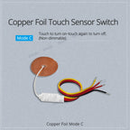 DC3.7V5V12V24V Mini Touch Sensor Switch Copper Foil Partition Touch Switch LED Dimming Controller Penetrating Wood Board Glass