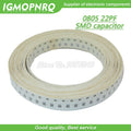 100PCS 0805 22PF 22P 5% NPO 50V chip SMD Ceramic capacitor New Original Free Shipping