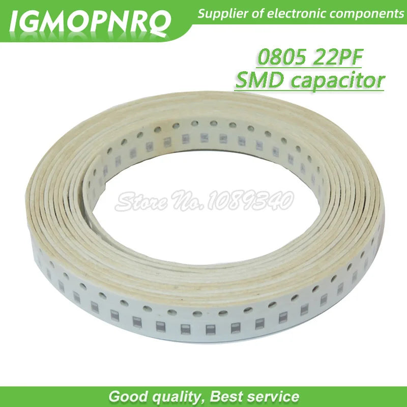 100PCS 0805 22PF 22P 5% NPO 50V chip SMD Ceramic capacitor New Original Free Shipping