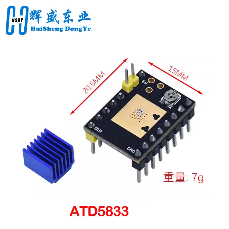 TMC2208 TMC2209 ATD5833 V2.0 With Heat Sink Stepper Motor Driver StepStick 3d Printer Parts 2.5A 256 Subdivision Silent Printing