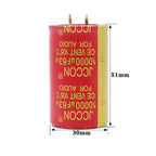 1pcs 50v 10000uf 63v10000uf 80v 10000uf JCCON Copper Pin Capacitors Audio Amplifier Filters Aluminum Electrolytic Capacitors Red