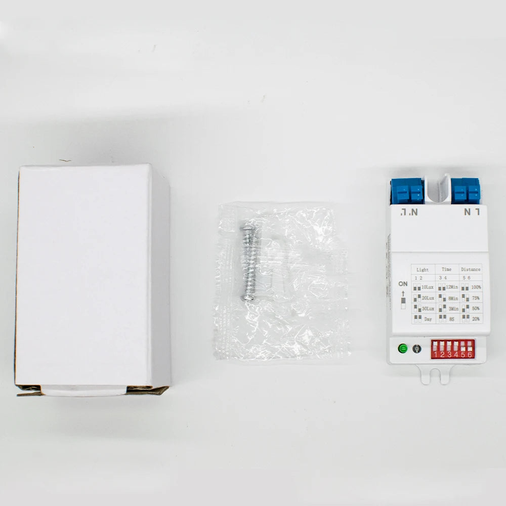 5.8GHz LED Microwave Radar Sensor Light Switch Human Body Motion Induction Sensor Controller Switch AC 220V-240V