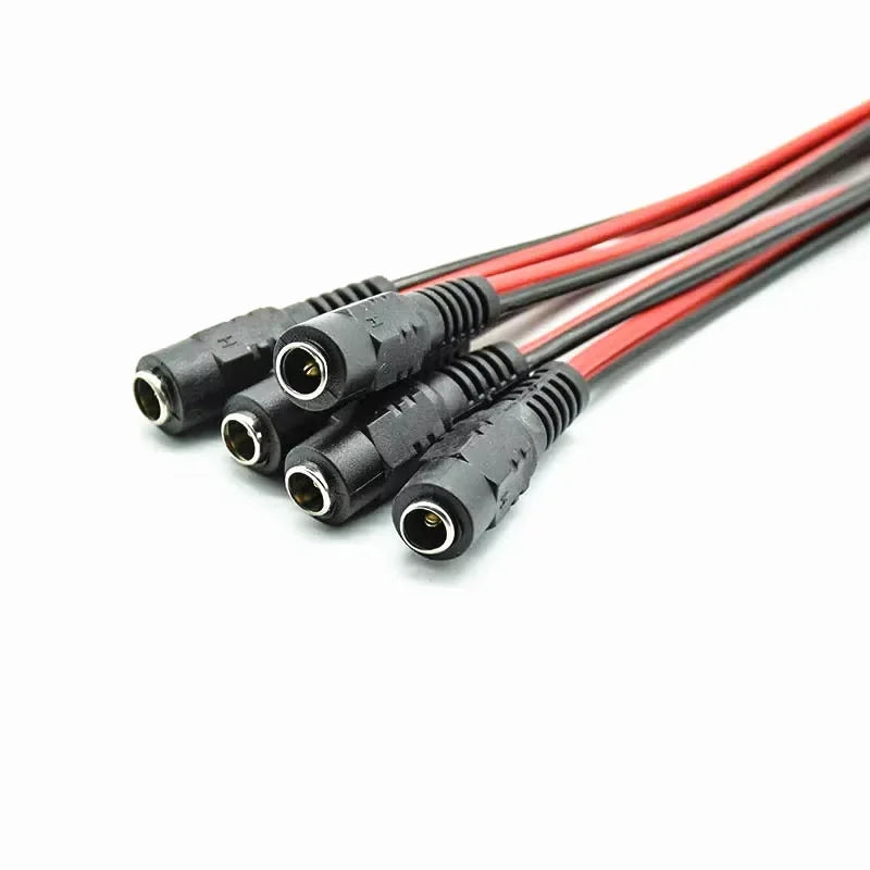 5pcs 10pcs 5.5x2.1 mm Male Female Plug 12V DC Power Pigtail Cable Jack for CCTV Camera Connector Tail Extension 24V DC Wire