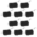 10Pcs Micro Switch Limit Switch 3 Long Hinge Lever Momentary Push Button for Electronic Devices Home Appliances Business