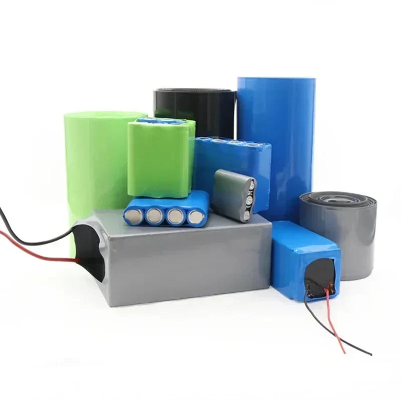 2/5M PVC Blue Heat Shrink Tube Width 29.5mm ~ 200mm 18650 Lipo Battery Pack Insulated Cable Sleeve Protection Battery Film Wrap