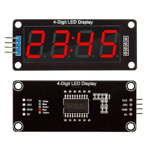 1PCS TM1637 0.56 inch 5V 4 Bit LED Digital Tube Display 7 Segments Red Green Blue Yellow White LED Module Board for Arduino