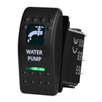 12V/24V Marine Rocker Switch Green LED SPST ON-OFF & DPDT ON-OFF-ON Momentary Toggle for 4x4 Off-Road RZR ATV ARB Carling Style