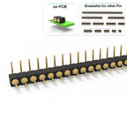 100pcs 1X2/3/4/5/10/15/20/40P RGB RGBW LED Strip PCB Connector Round Hole Right Angle DIP Gold IC Crystal Female Male Pin Header