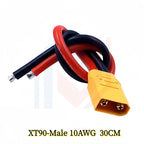 XT90/XT90S Male to Female Adapter for Car Lipo Battery Large Current Model Aircraft Plug with Resistance to Prevent Sparking