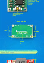 1PCS DC-DC 3A 5A Adjustable Step-down Power Module Board Voltage Stabilizing Aircraft Model MP1584EN 24V 12V 9V To 5V