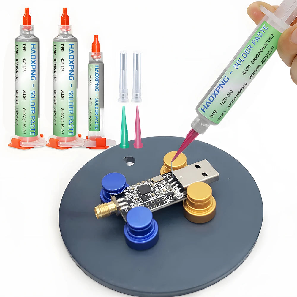 Sn99Ag0.3Cu0.7 Lead-Free Solder Paste, PCB/BGA/SMD Soldering, USB Interface Repair, Soldering, High-Quality Soldering Flux