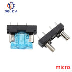 Medium Mini Small Fuse Holder PCB Board with Car Blade Fuses 10A for Auto Automotive PCB Board Safety clip Insertion Type