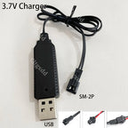 3.7V/7.4V USB Lithium Charging Cable SM-2P SM-4P JST XH2.54 PH2.0 MX2.0 1.25mm Adapter For RC Toy Car Drone Wide Compatibility