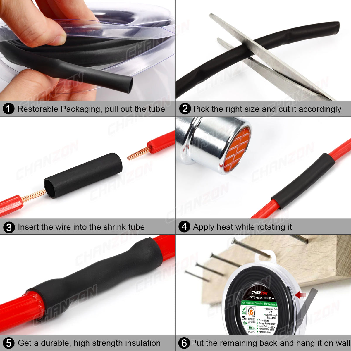 2.5M 7 Colors 1.6 - 9.5mm 3:1 Heat Shrink Tube with Glue Double Dual Wall Adhesive Lined Wire Marine Grade Shrinkable Wrap Tape