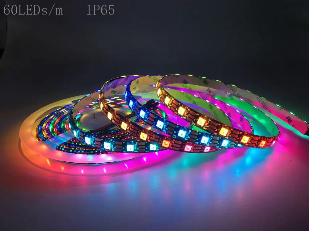 DC5V SK6812 RGBW(Similar WS2812B) 4 In 1 Led Strip 30/60/144 Leds/m Individual Addressable Led Light Black /White PCB IP30/65/67
