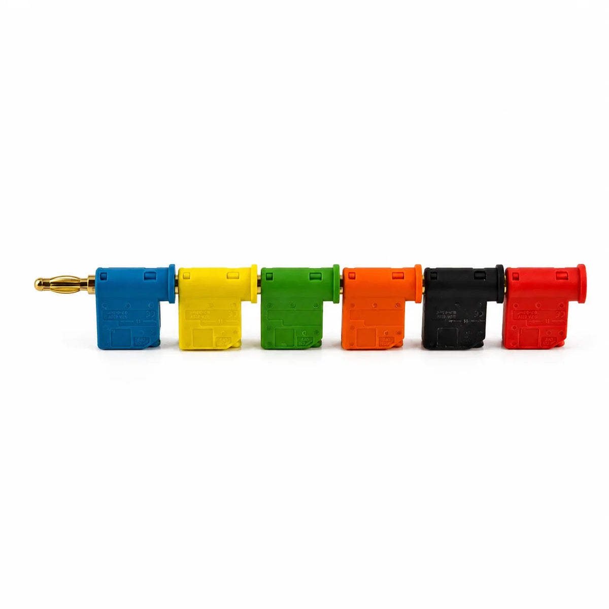 32A 4mm Solderless Stackable Banana Plug Lever Type Quick Wire Connector High Current Gold Plated Brass for Speaker Amplifier