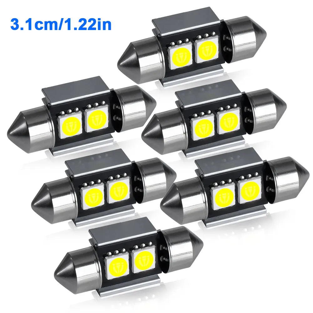 2/4/6/10PCS Super Bright Festoon LED 31/36/39/42MM 5050 3Chips Aluminum Body Fast Cooling for Car Reading Liscense Plate Light