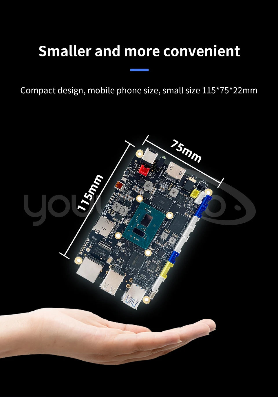 Youyeetoo X1 SBC Intel 11th Gen Jasper Lake N5105 Development Board X86 Computer Windows 10/11 Pro Ubuntu OS Support WiFi 6,NFC