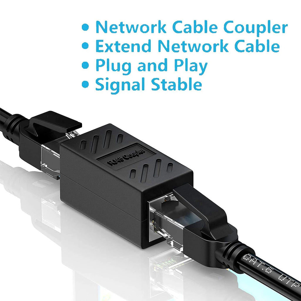 1/50Pcs RJ45 Coupler Ethernet Extender 1000Mbps LAN Connector Cat6/Cat5e Ethernet Cable Extender Adapter Female to Female