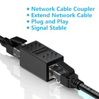 1/50Pcs RJ45 Coupler Ethernet Extender 1000Mbps LAN Connector Cat6/Cat5e Ethernet Cable Extender Adapter Female to Female