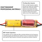 80W 2 Way Hi-Fi Audio Treble Bass Frequency Divider DIY Stereo Sound Speaker for Car A-pillar High-low Frequency Modification