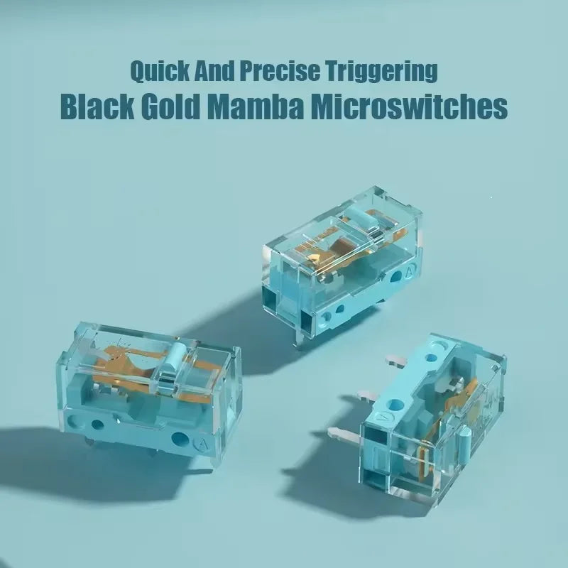 1Pcs Kailh New Style GM8.0 Micro Switch 90 Million Lifespan Gaming Mouse 3Pin Transparent shell Blue Dot