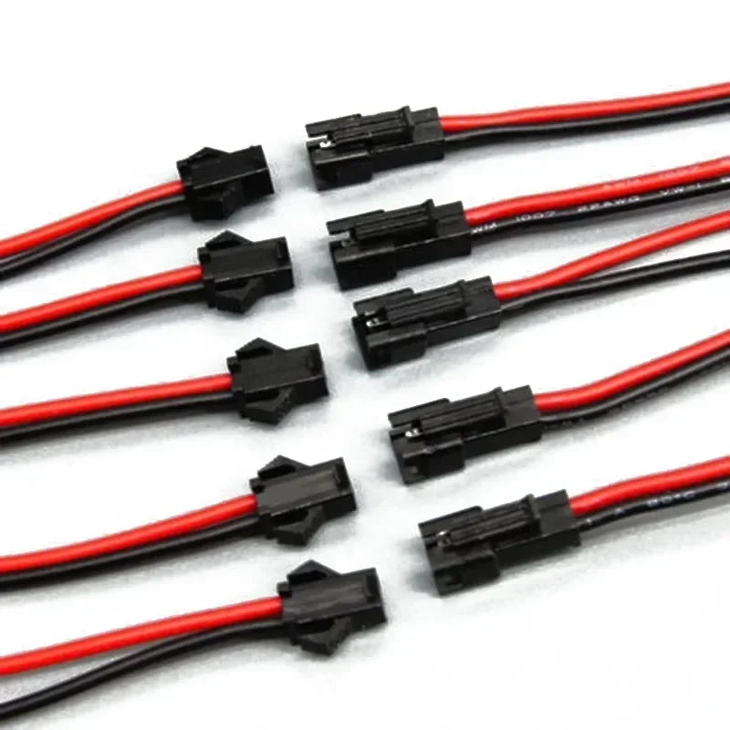 2.54mm SM 2-Pin 2P Connector Plug Male / Female Head Wires Cables DC Wire Connector Micro Male Female  Plug Connectors