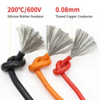 1M/5M Heat-resistant Cable 30 28 26 24 22 20 18 16 15 14 13 12 10 AWG Ultra Soft Silicone Wire High Temperature Flexible Copper