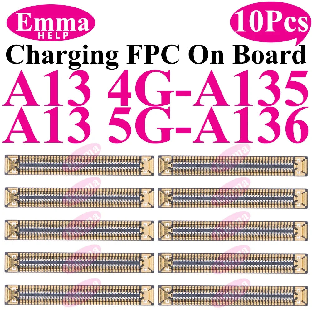 10Pcs USB Charger Charging Port FPC Connector For Samsung Galaxy A12 A22 A32 A52 A72 A02 A03 A13 A23 A33 A53 A73 Plug On Board