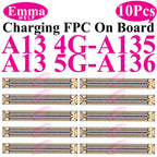 10Pcs USB Charger Charging Port FPC Connector For Samsung Galaxy A12 A22 A32 A52 A72 A02 A03 A13 A23 A33 A53 A73 Plug On Board