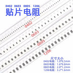 5000PCS 0603 Accuracy 1% 0 ~ 10M ohm SMD Resistor 10R 100R 150R 220R 330R 0 1 6.8 10 100 150 220 330 ohm 1K 2.2K 10K 30K 100K