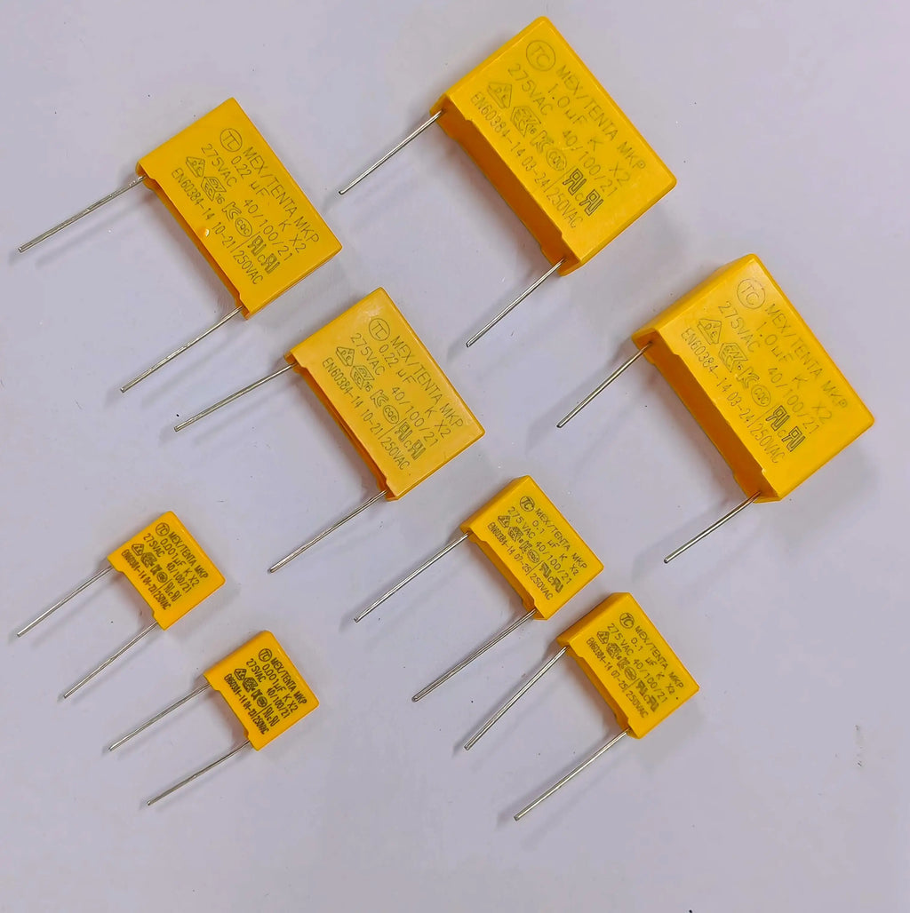 10/20pcs 275VAC X2 Safety capacitor 275V Polypropylene film10mm15mm 22.5mm 27.5mm 0.022UF 0.047UF 0.1UF 0.22UF 0.47UF 0.68UF 1UF